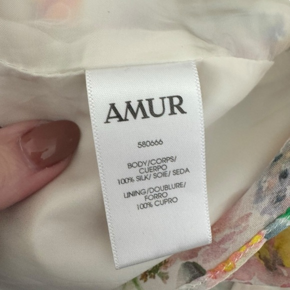 Amur - Clayton Floral One-Shoulder Dress Sz 0 - Picture 9 of 10